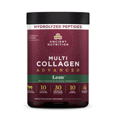 Multi Collagen Advanced Lean Powder Cinnamon (25 Servings) bottle with a callout that says hydrolyzed peptides