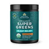 Organic SuperGreens Bloat Relief† Powder Pineapple Orange Flavor (25 Servings) bottle
