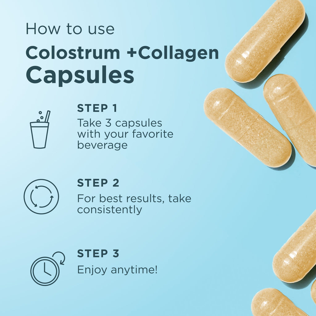 how to use colostrum + collagen capsules
