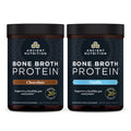 bone broth protein chocolate and vanilla bottles
