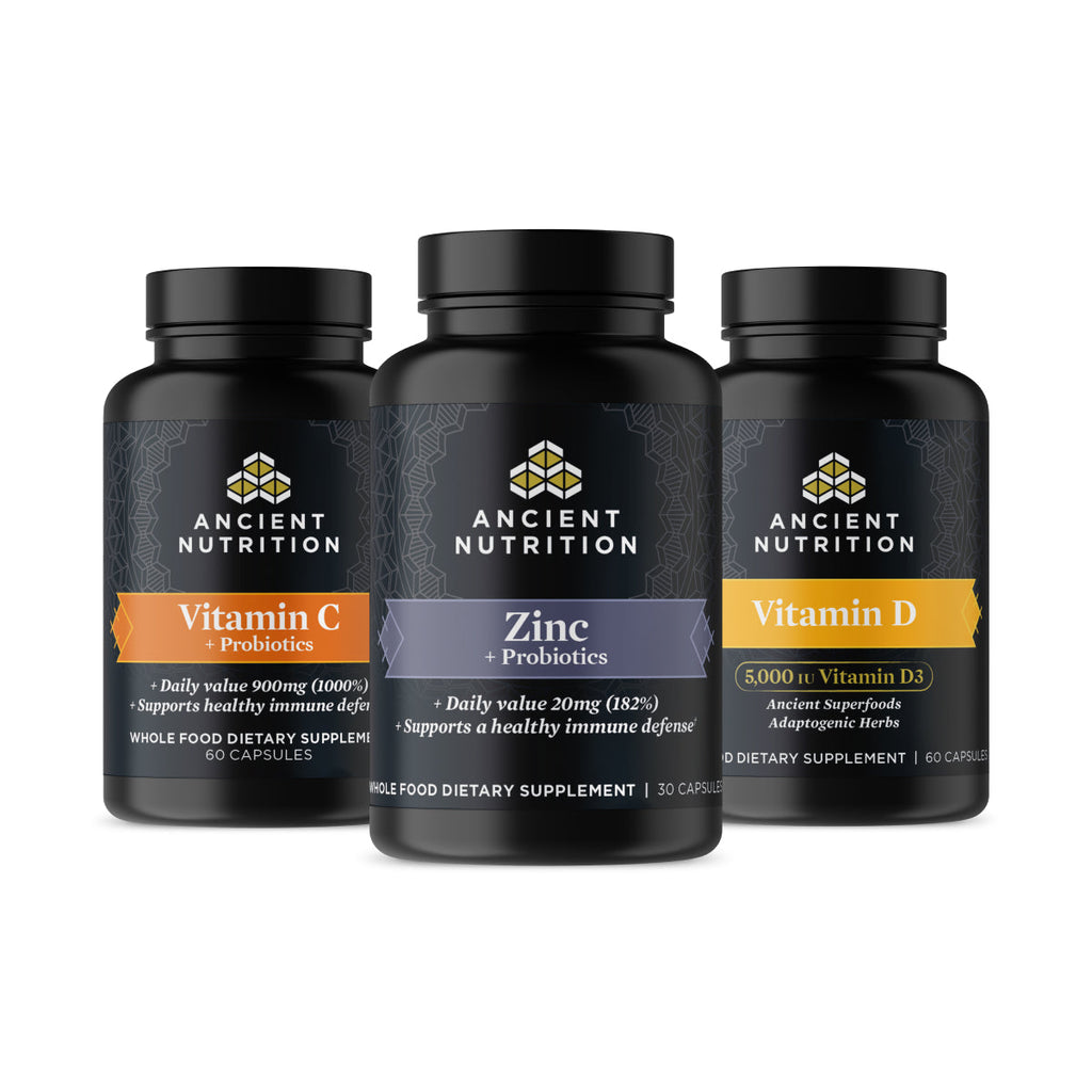 3 bottles that make up the Healthy Immune System Bundle