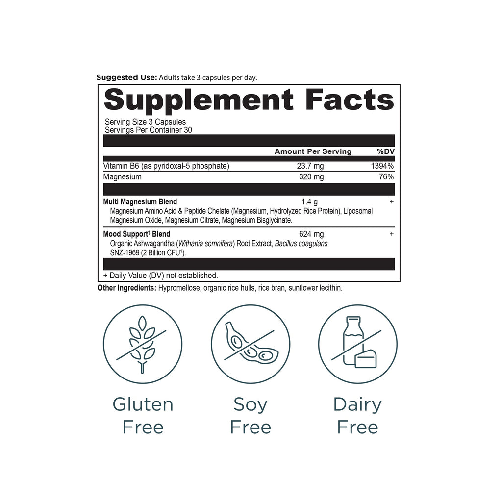 Active Peptides Magnesium Complex Capsule (30 Servings) supplement facts panel