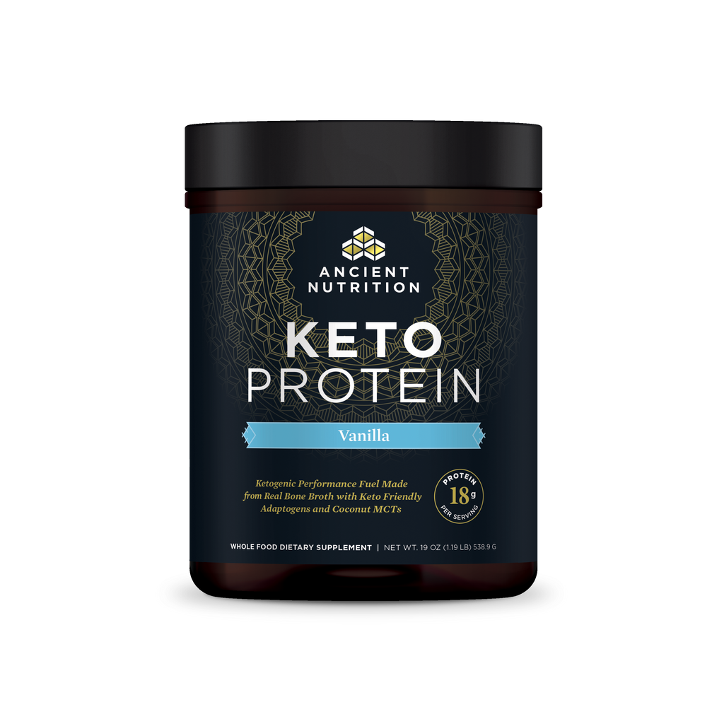 Keto Protein Powder Vanilla (17 Servings) bottle