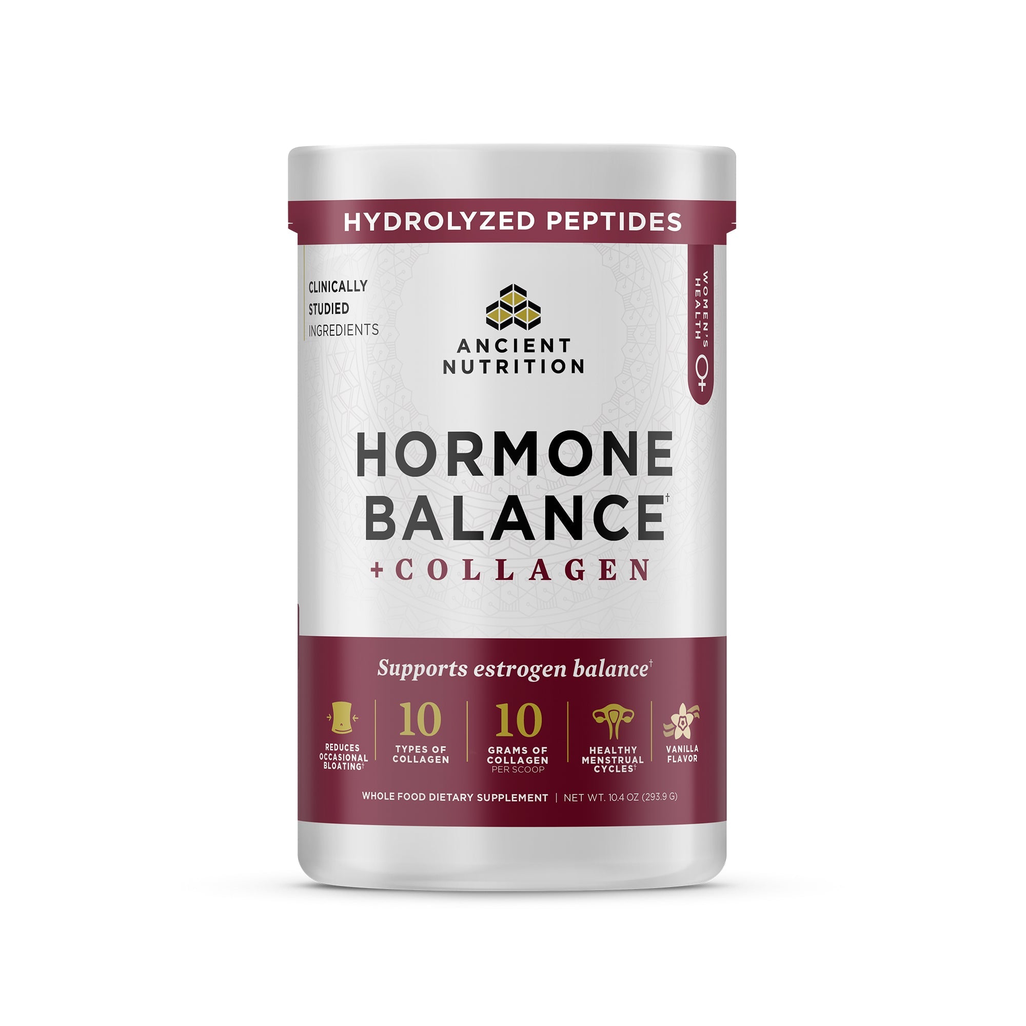 Hormone Balance + Collagen Powder Vanilla (25 Servings) bottle