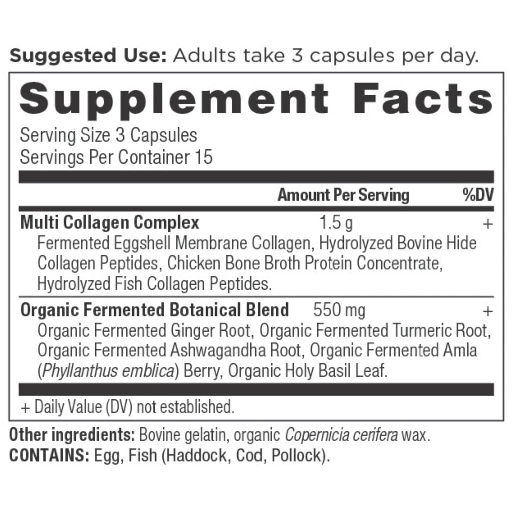 Multi Collagen Capsules (45 Capsules) supplement facts panel