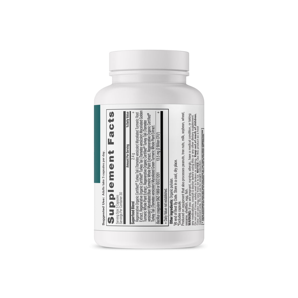 Regenerative Organic Certified™ Turmeric back of bottle 