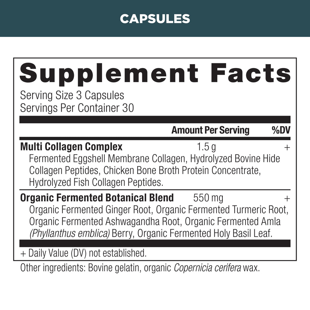 multi collagen capsules supplement label