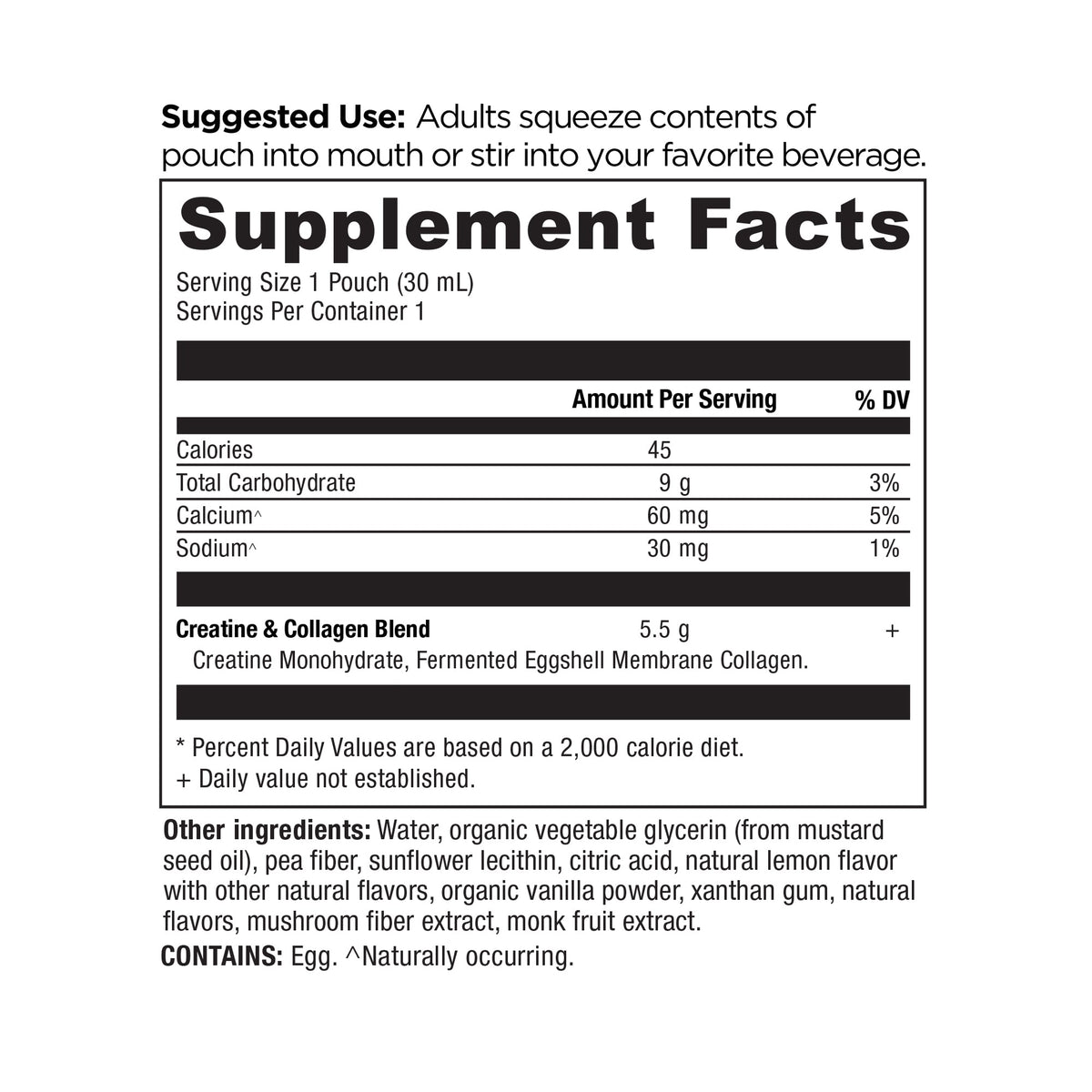 creatine + collagen lemon flavor SFP