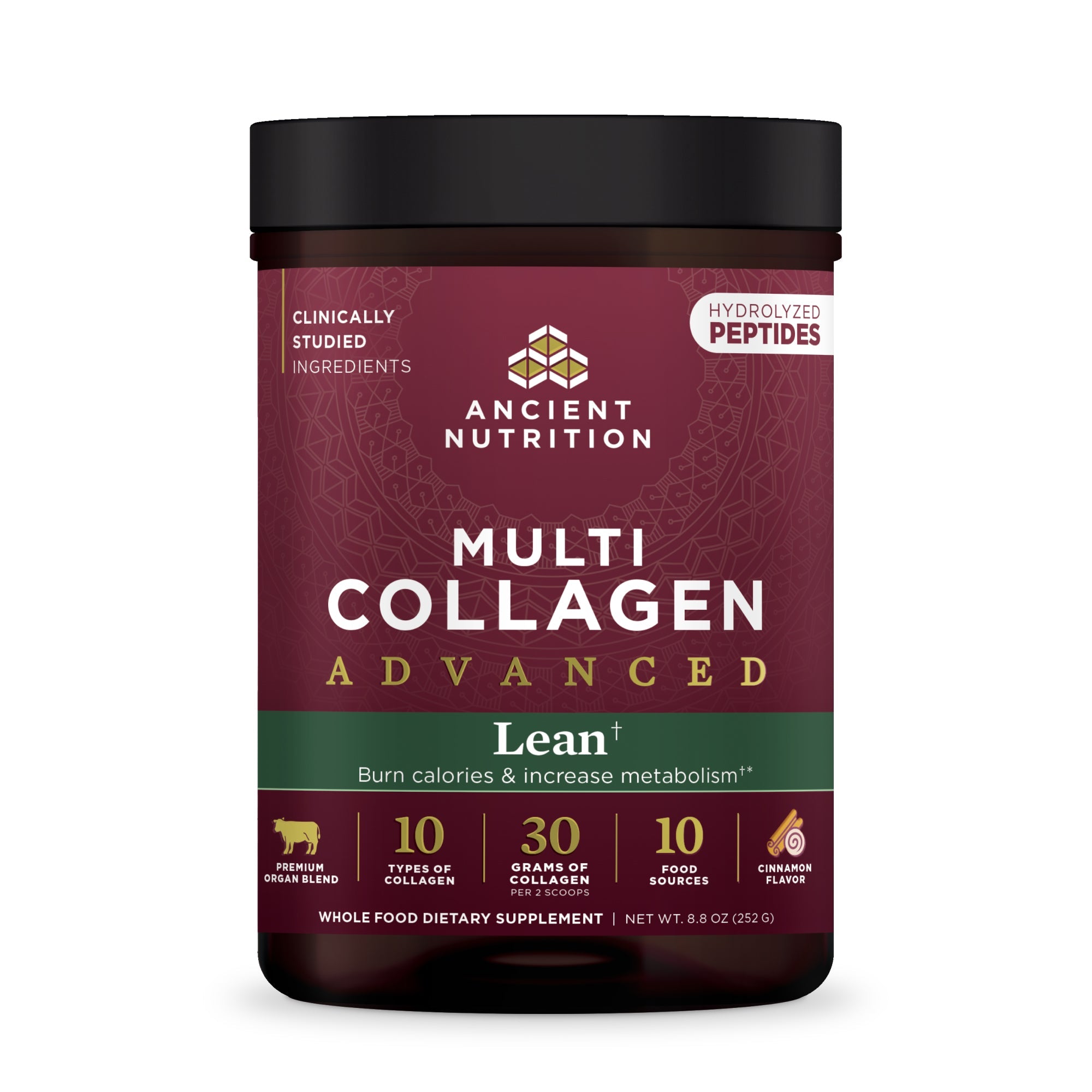 Multi Collagen Advanced Lean Powder Cinnamon (14 Servings) bottle