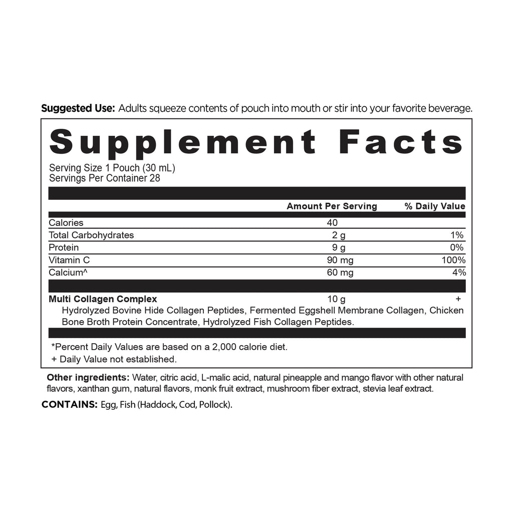 Multi Collagen Protein | Gel Packs Tropical (28 Servings)