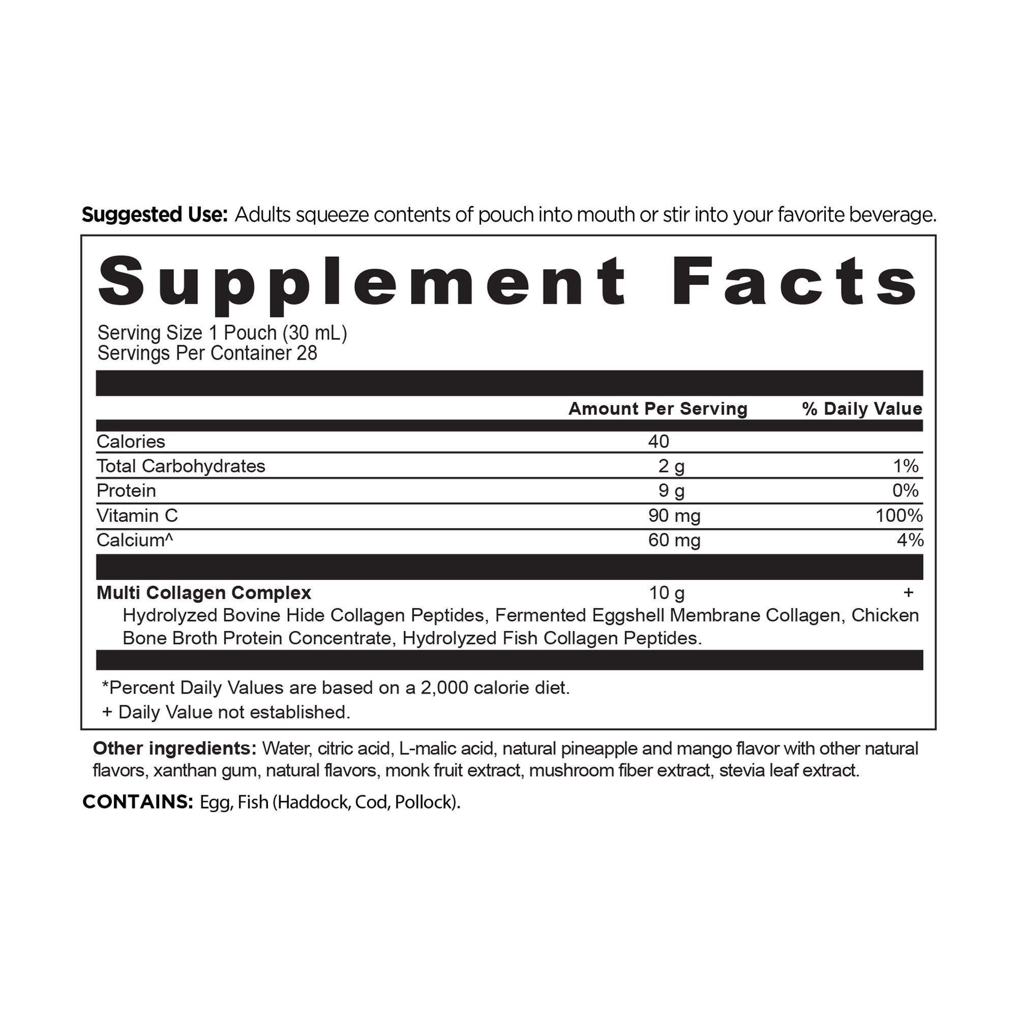 Multi Collagen Protein | Gel Packs Tropical (28 Servings)