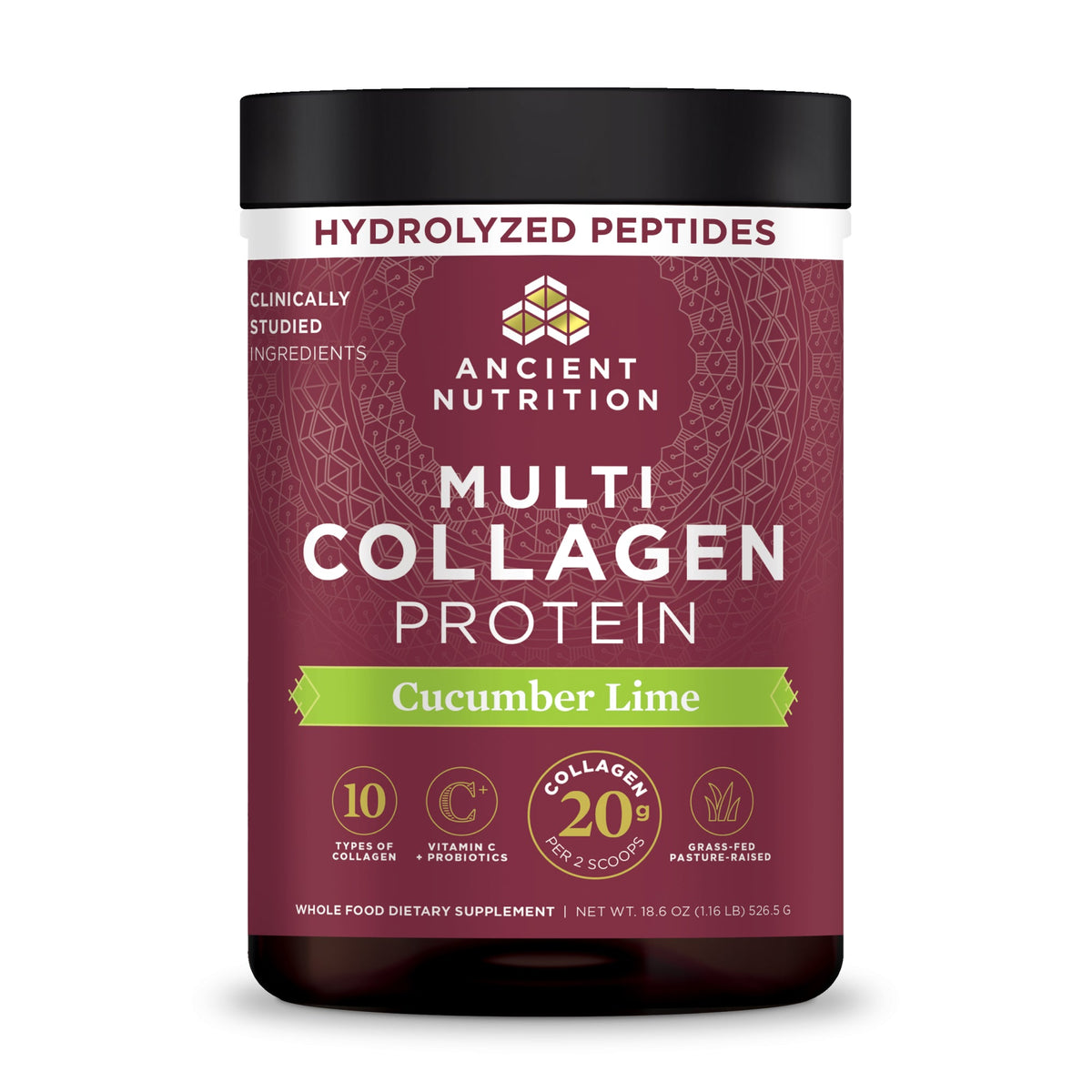 Multi Collagen Protein Powder Cucumber Lime (45 Servings) bottle