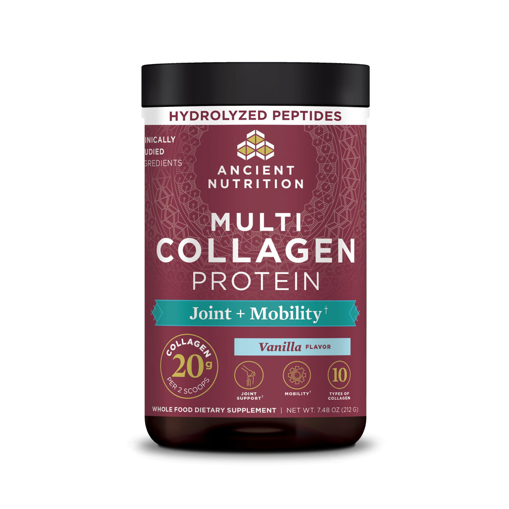 Multi Collagen Protein Joint & Mobility Powder Vanilla (20 Servings) front of bottle