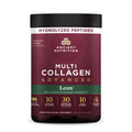 Multi Collagen Advanced Lean Powder Cinnamon (25 Servings) bottle with a callout that says hydrolyzed peptides