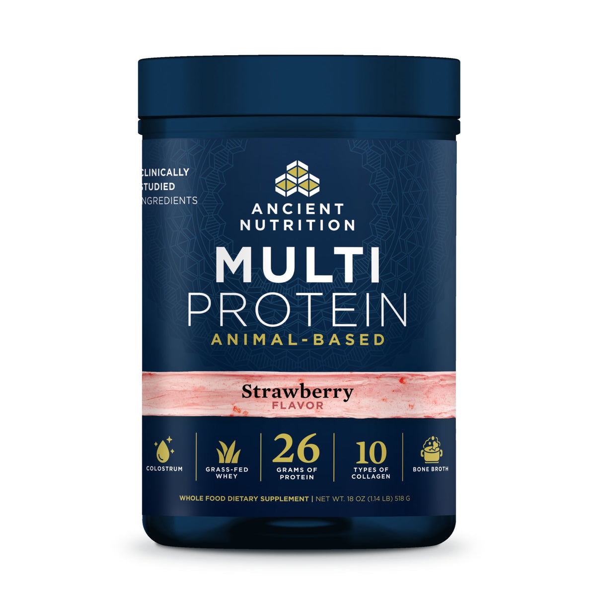 Multi Protein Powder Strawberry (15 Servings) bottle