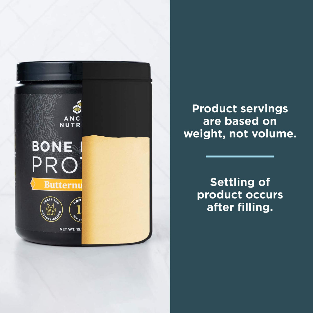 Bone Broth Protein Powder Butternut Squash (15 Servings) bottle