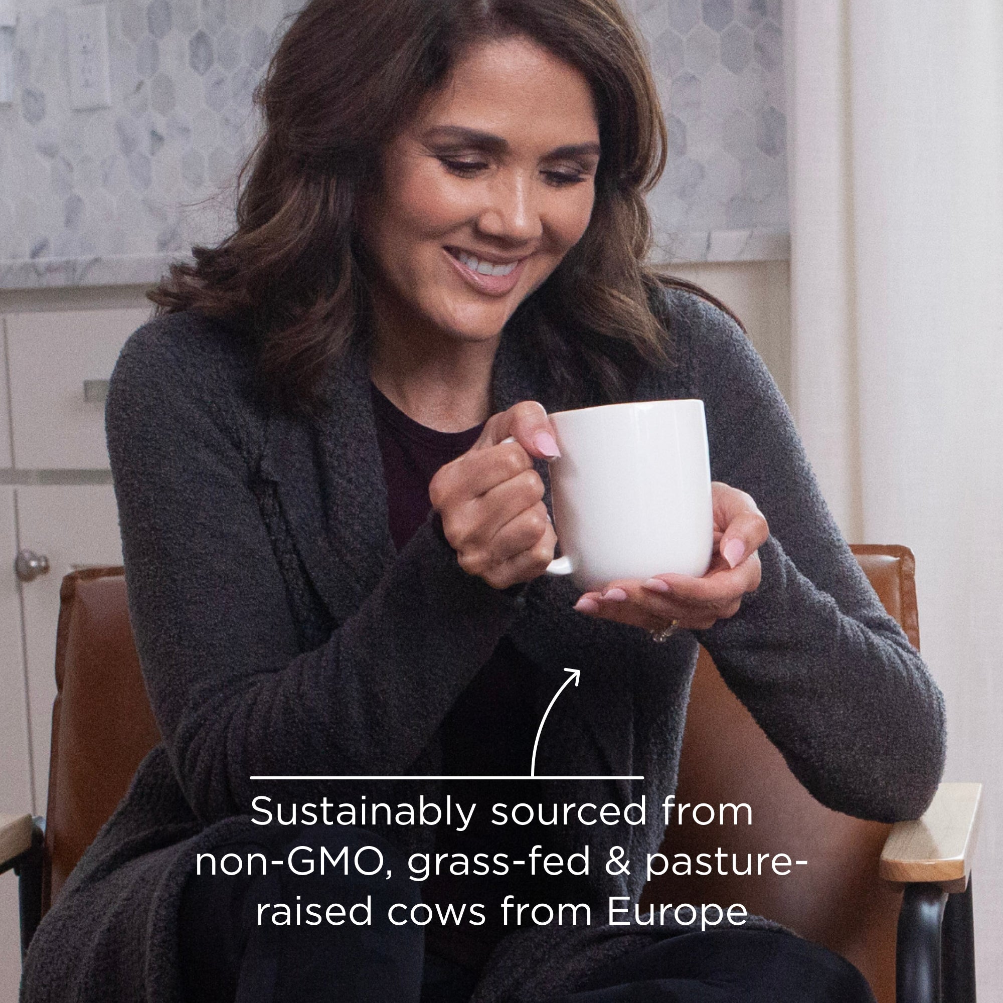 sustainable sourced from non-GMO, grass-fed & pasture -raised cows from Europe