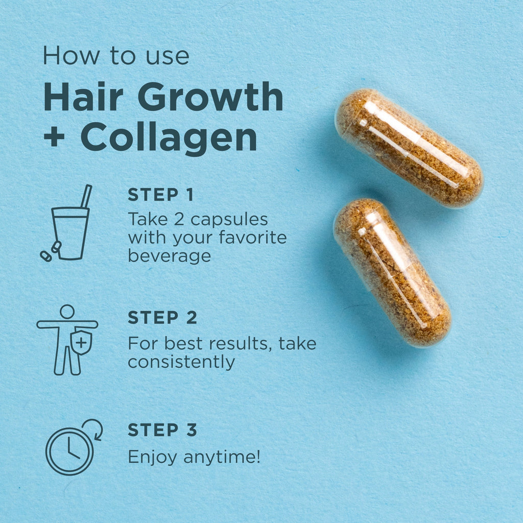 How to use hair growth + collagen