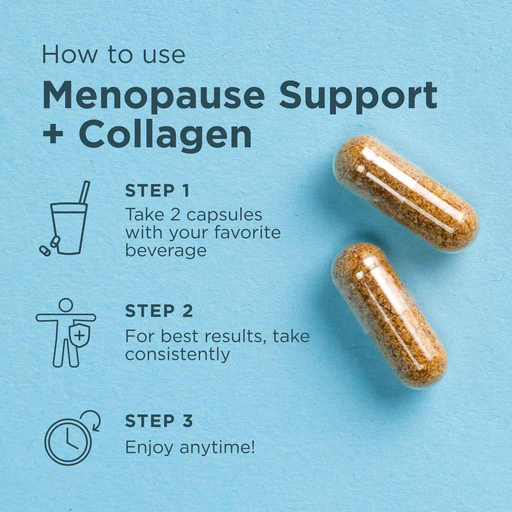 how to use menopause support + collagen