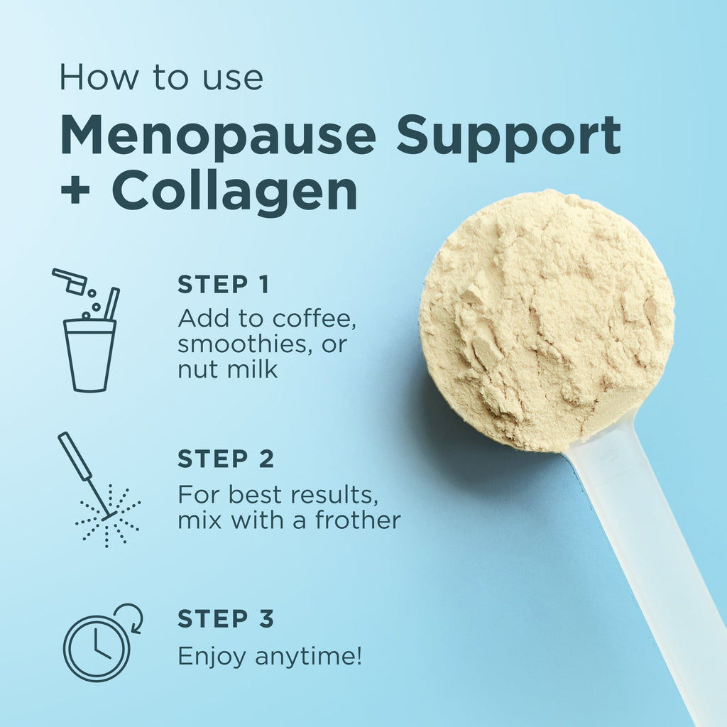 how to use menopause support + collagen