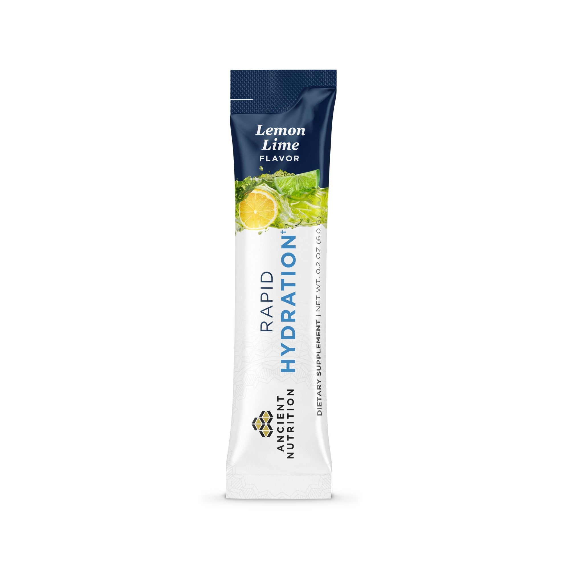 a Rapid Hydration Powder Lemon Lime Flavor stick pack