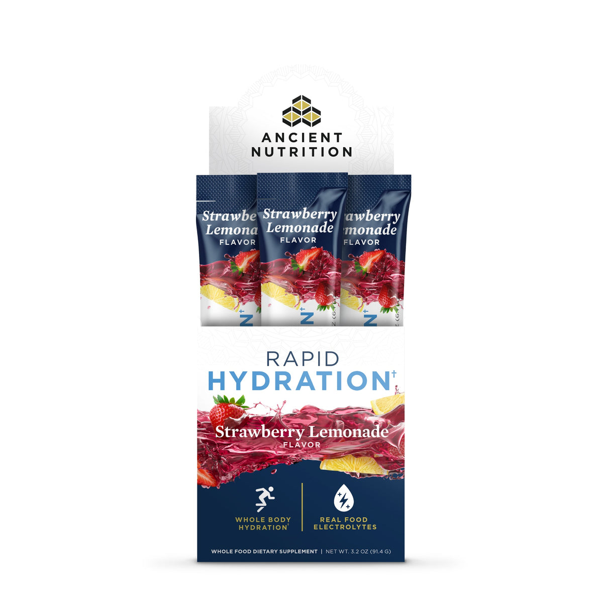 Rapid Hydration Powder Strawberry Lemonade Flavor (15 Servings) box