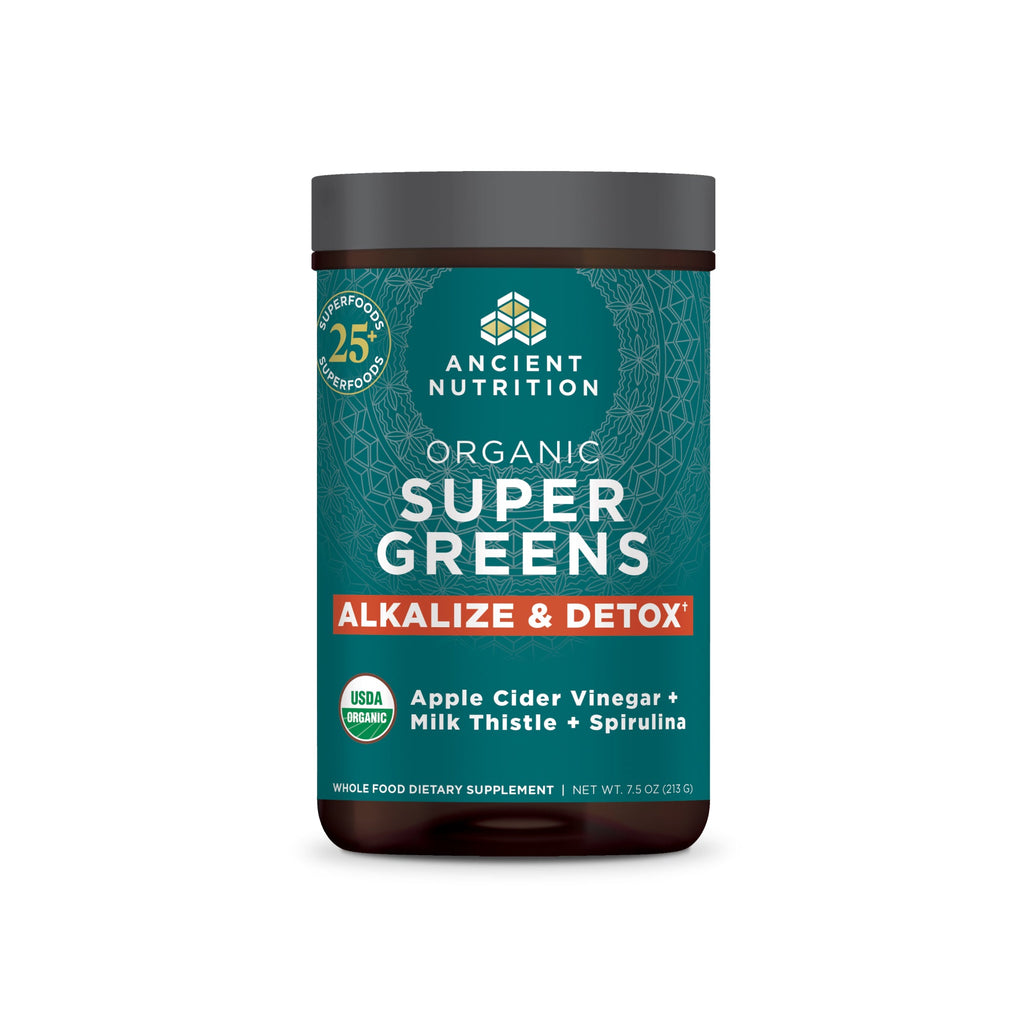 Organic SuperGreens Alkalize & Detox Powder (25 Servings) bottle