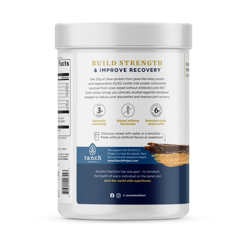 Whey Protein Powder Chocolate Peanut Butter back of bottle