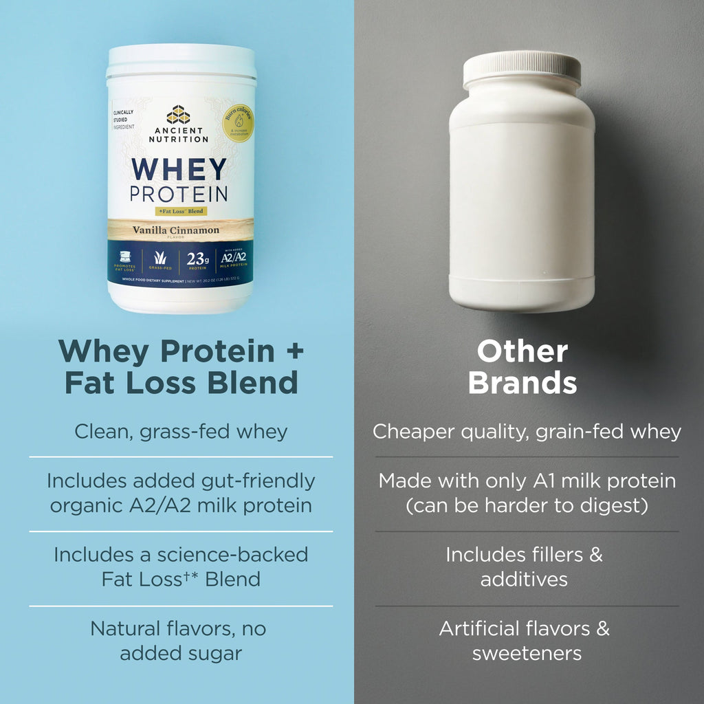 whey protein + fat loss blend vs other brands