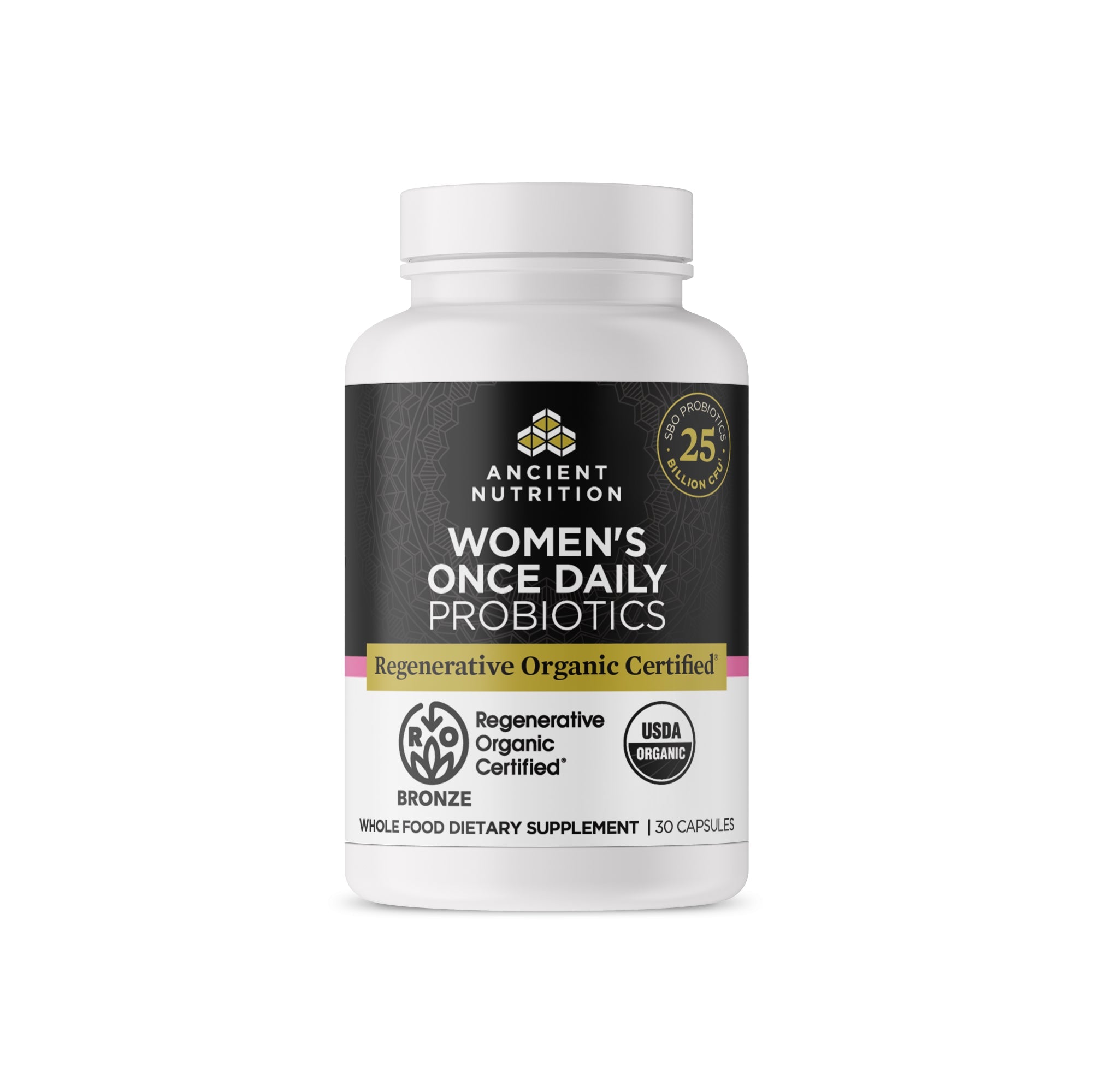 Regenerative Organic Certified® Women's Once Daily Probiotics Capsules (30 Capsules) bottle