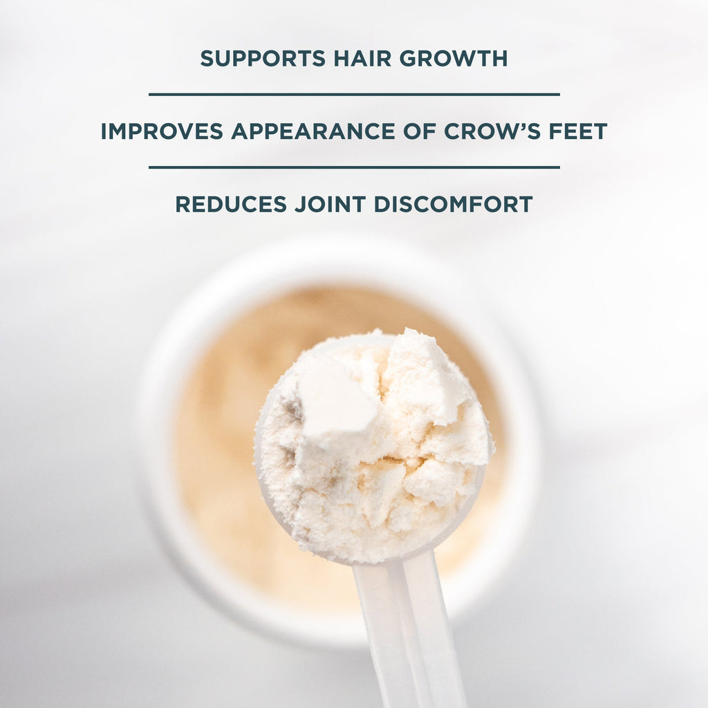 a scoop of Collagen Peptides Protein Powder Unflavored 38 Servings