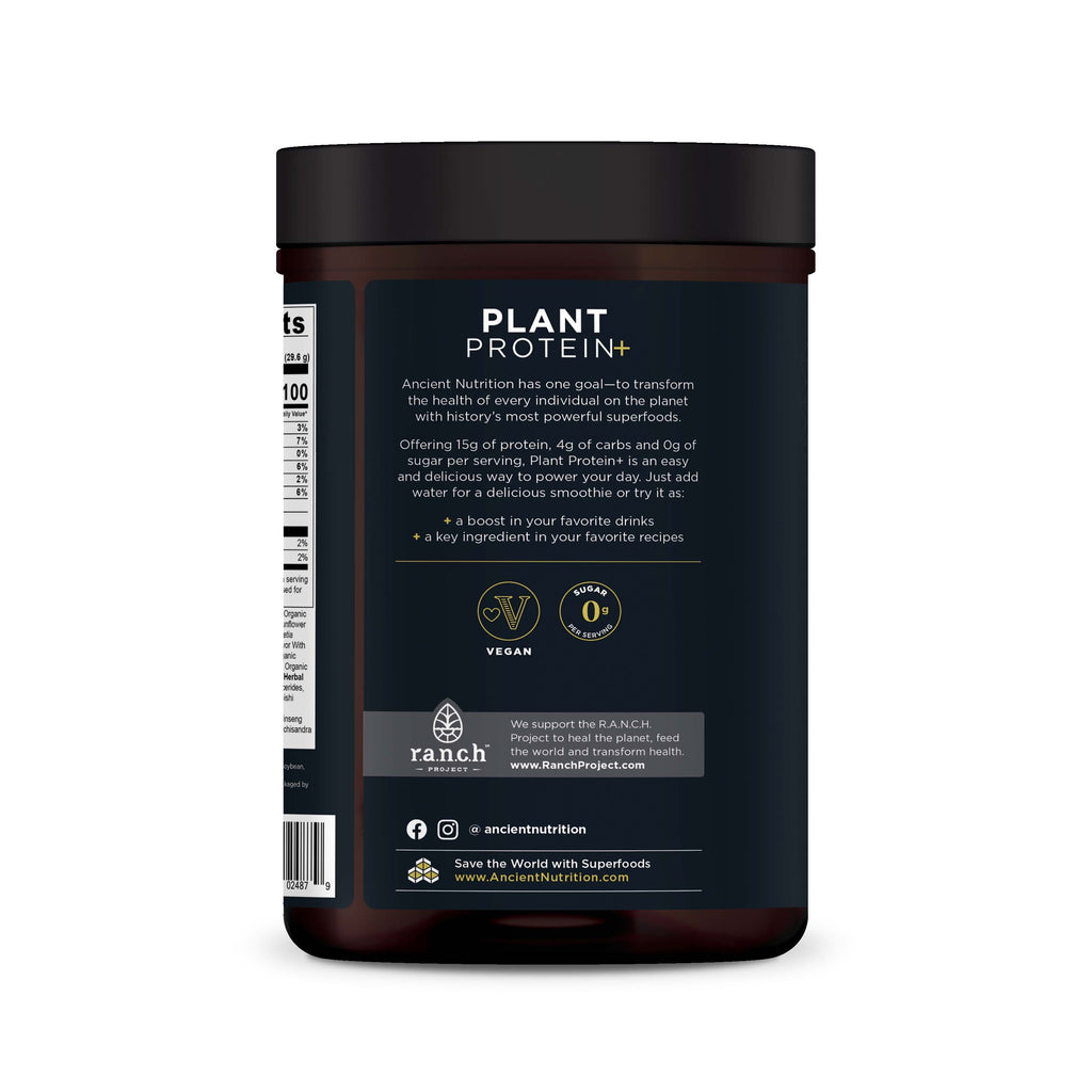 Plant Protein Back of Bottle 