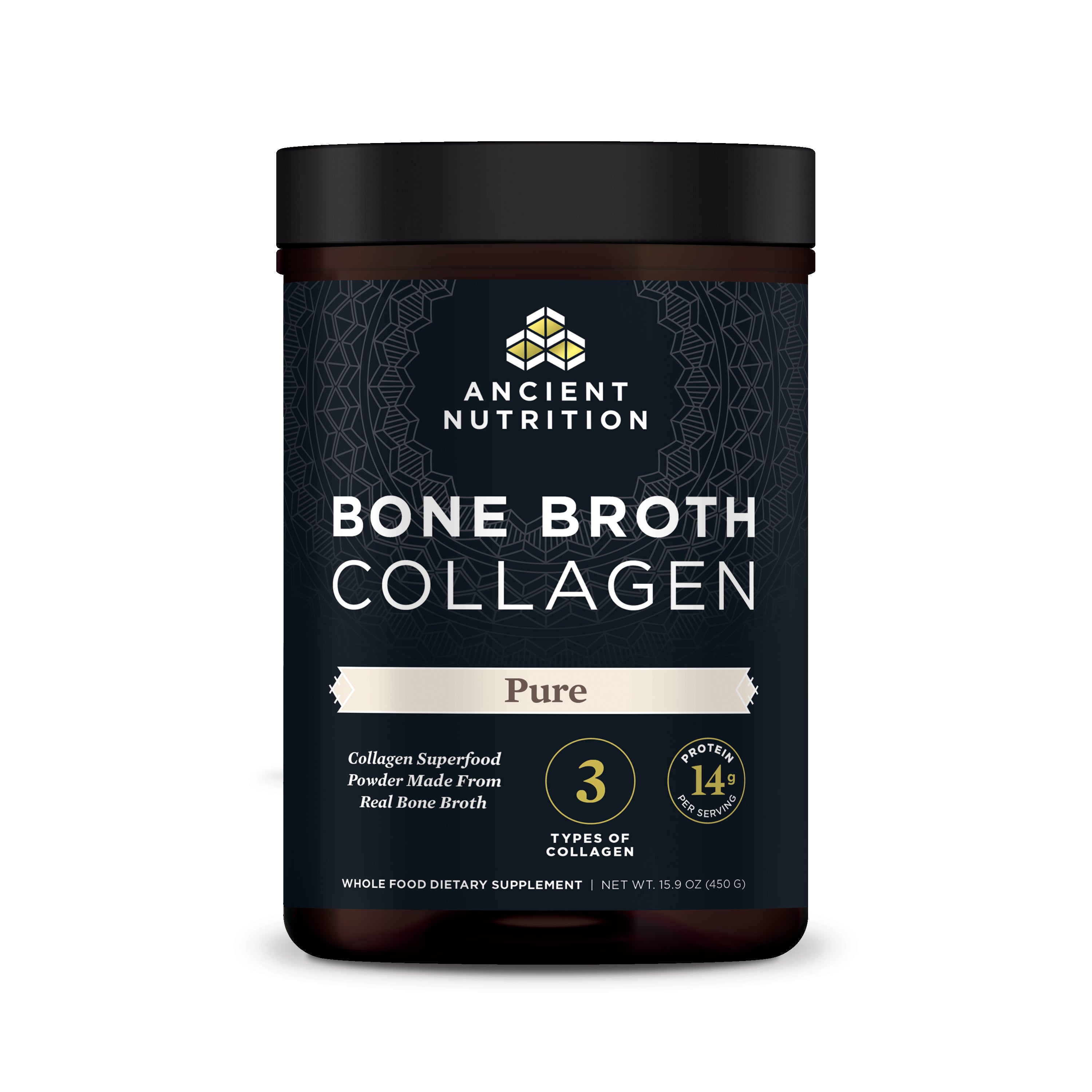 Bone Broth Collagen Protein Powder Pure (30 Servings) bottle