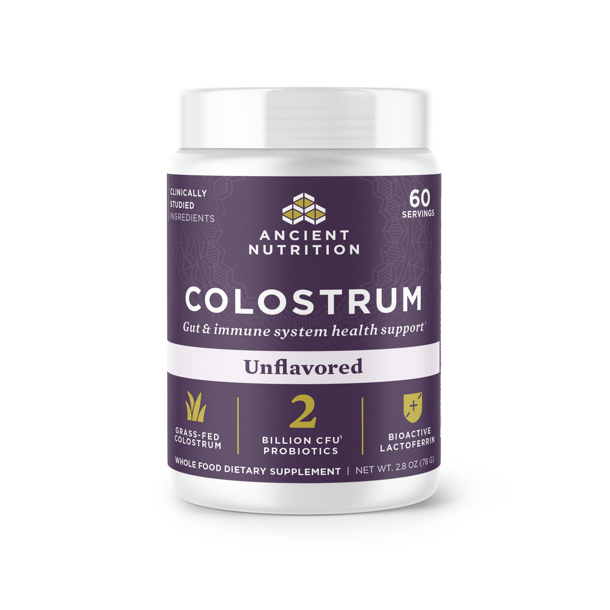 Colostrum Powder Unflavored (60 Servings) front of bottle
