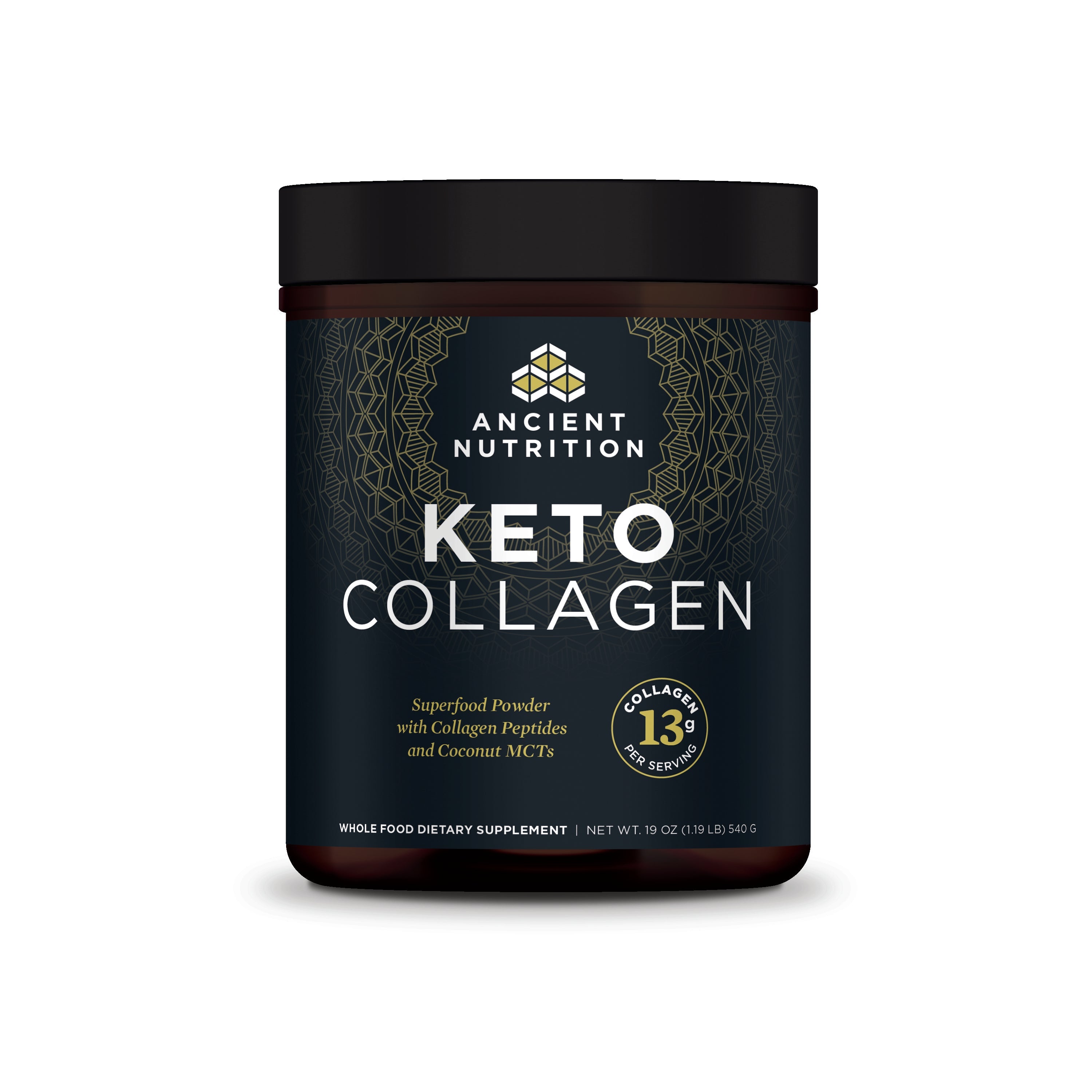 Keto Collagen Protein Powder Pure (30 Servings) bottle