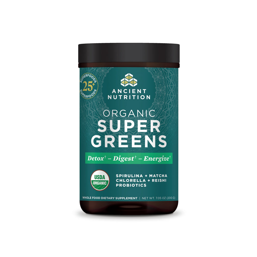 Organic SuperGreens Powder Greens Flavor (25 Servings) bottle