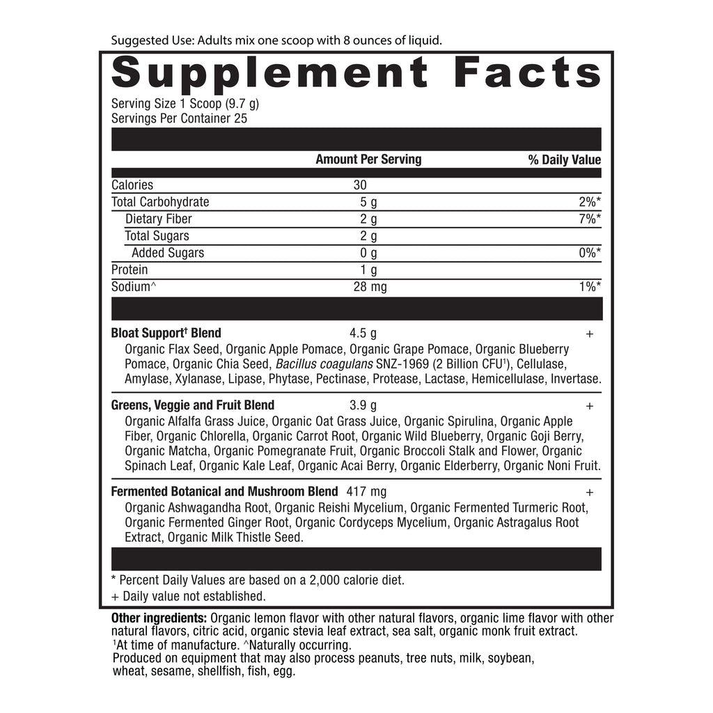 supplement label
