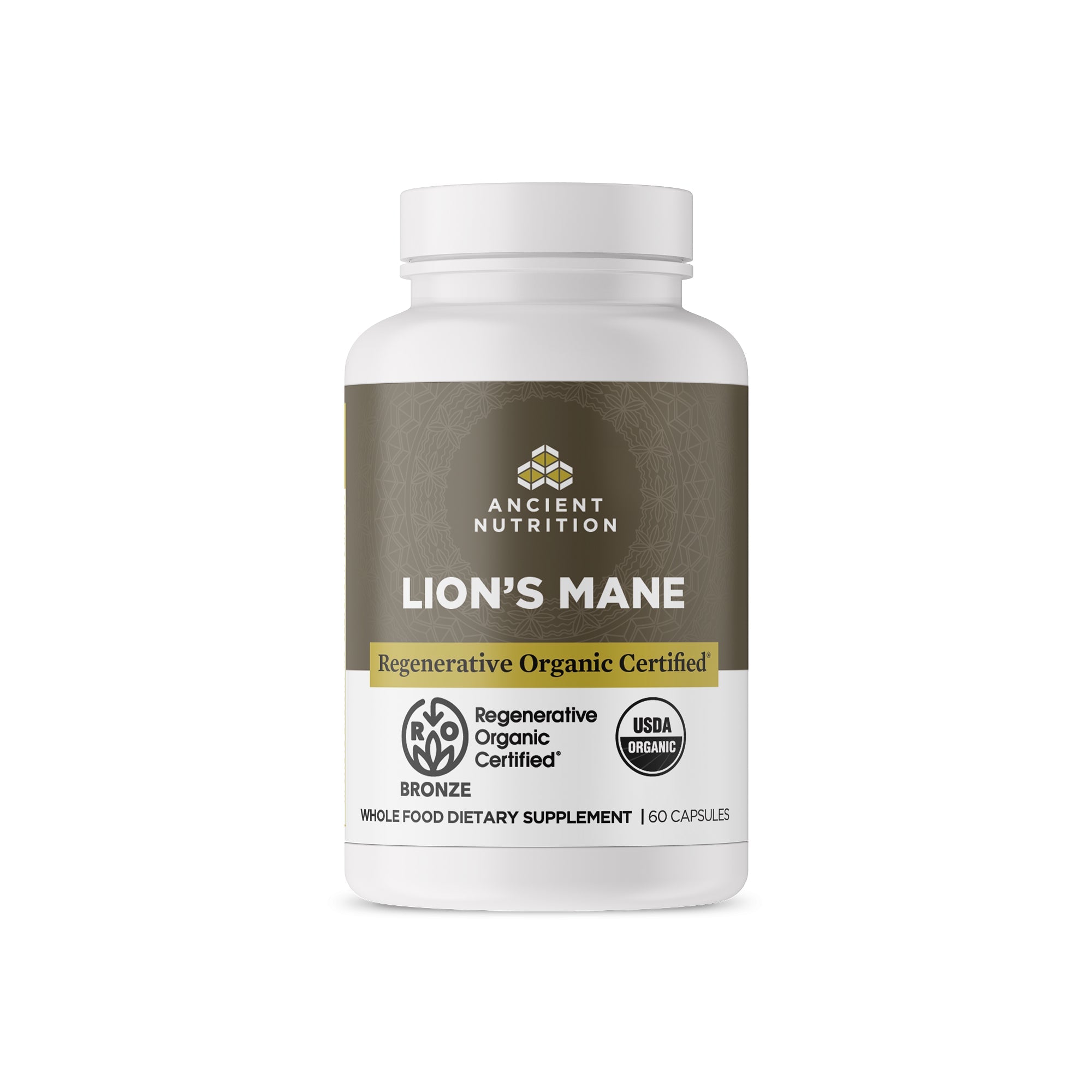 Regenerative Organic Certified® Lion's Mane Capsules (30 Servings) bottle