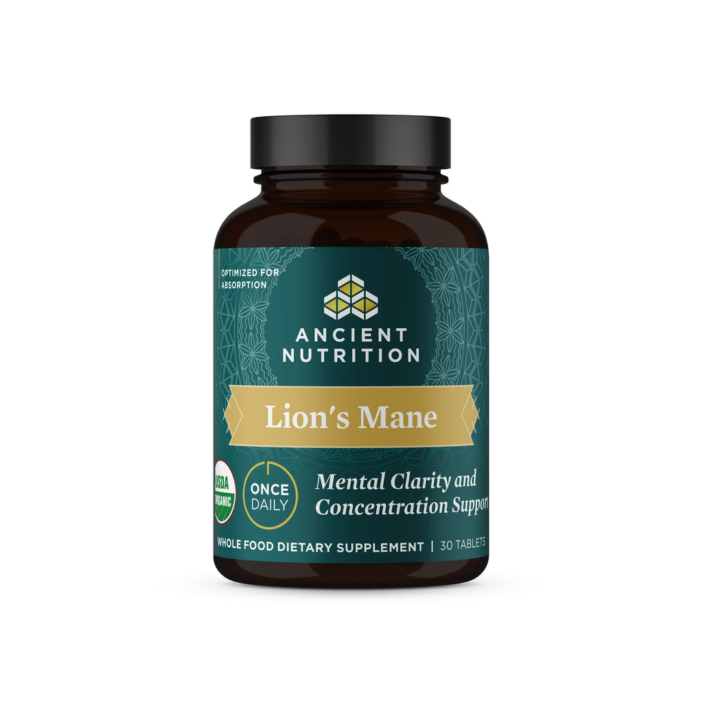 Lion's Mane Mental Clarity and Concentration Tablets (30 Tablets) bottle