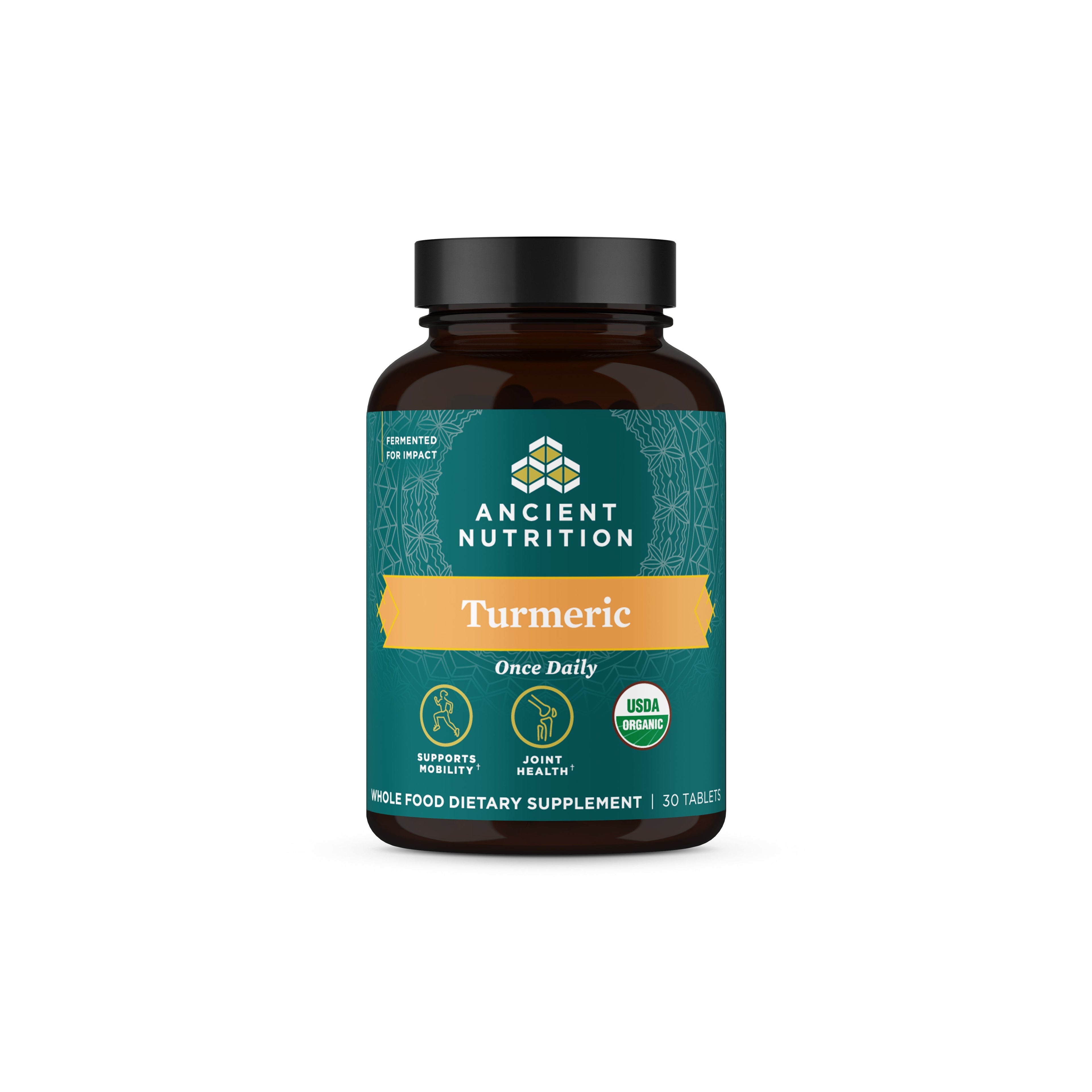 Organic Turmeric Tablets (30 Tablets) bottle